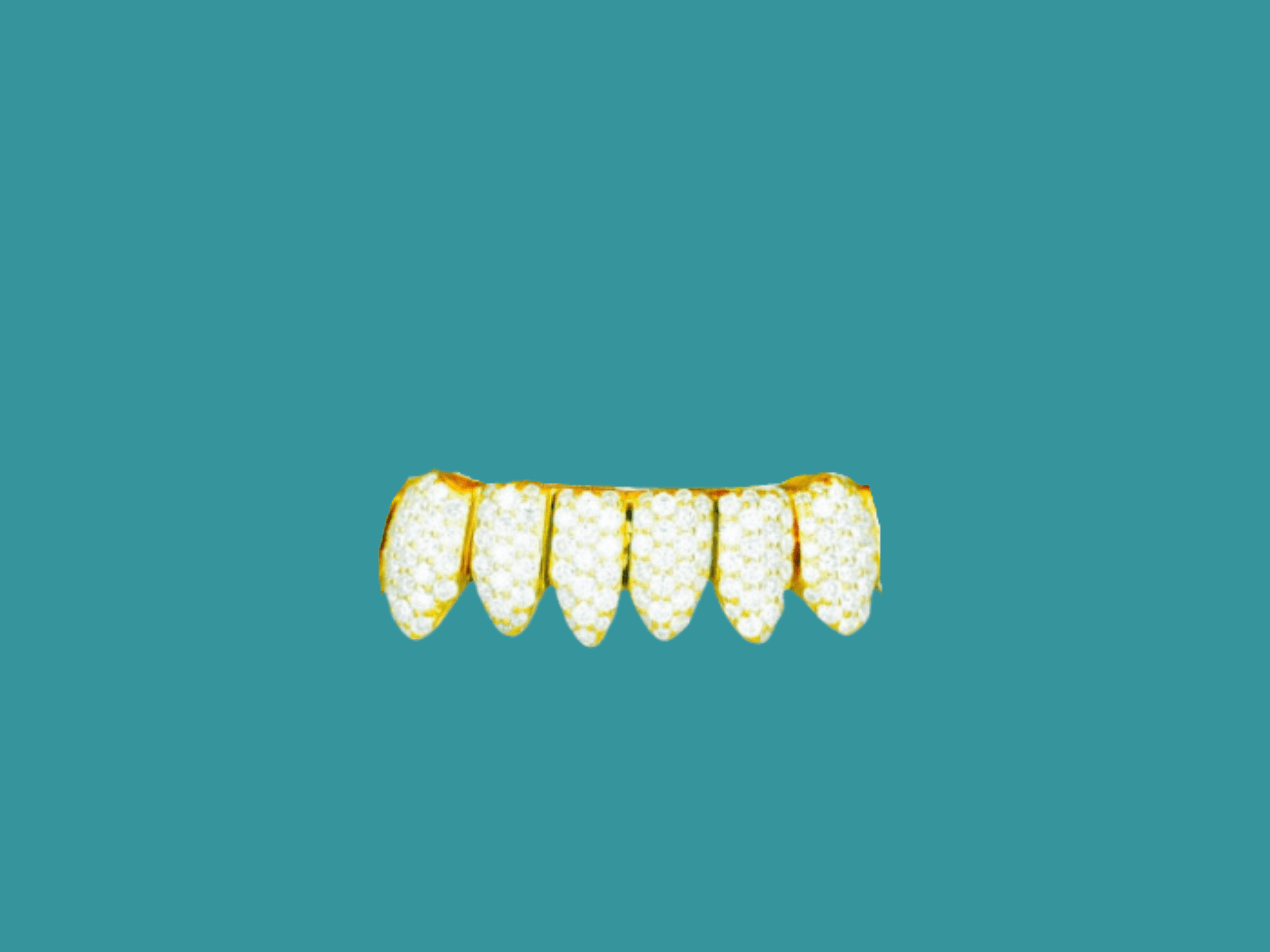 6 on 6 VVS Moissanite Diamond Grillz