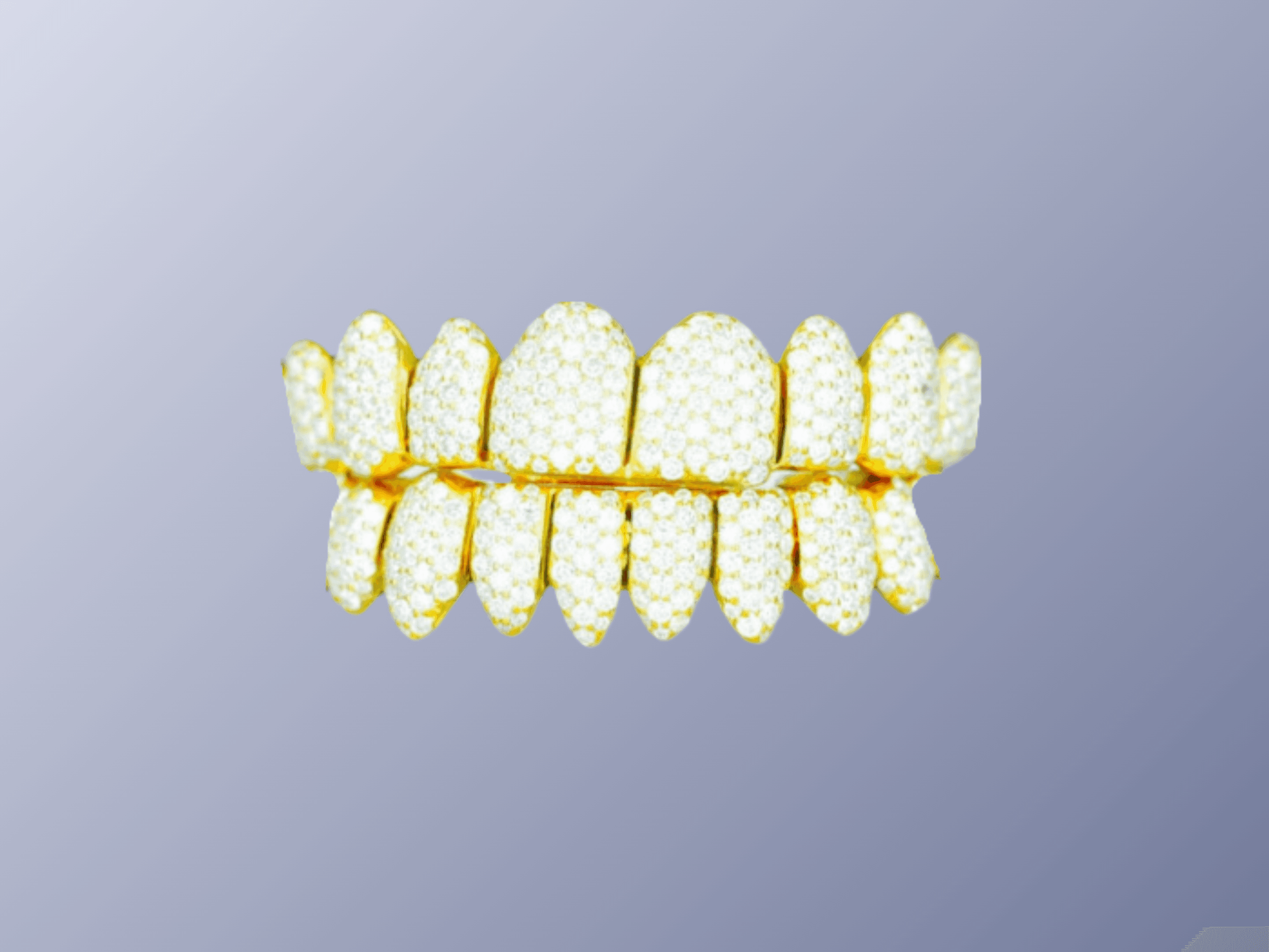  Gold Moissanite Grillz 8 on 8