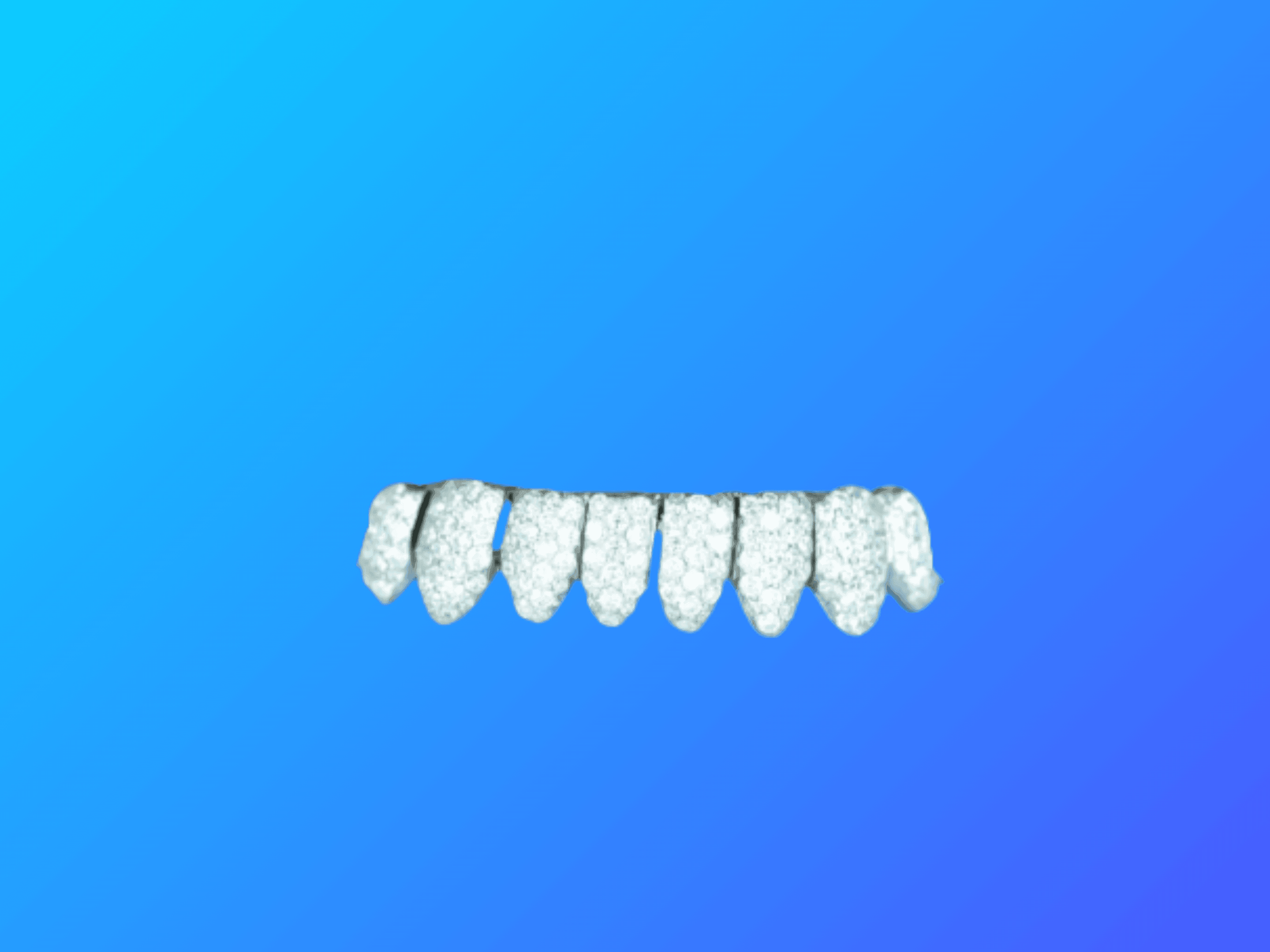  Moissanite Grillz 8 on 8 Bottom